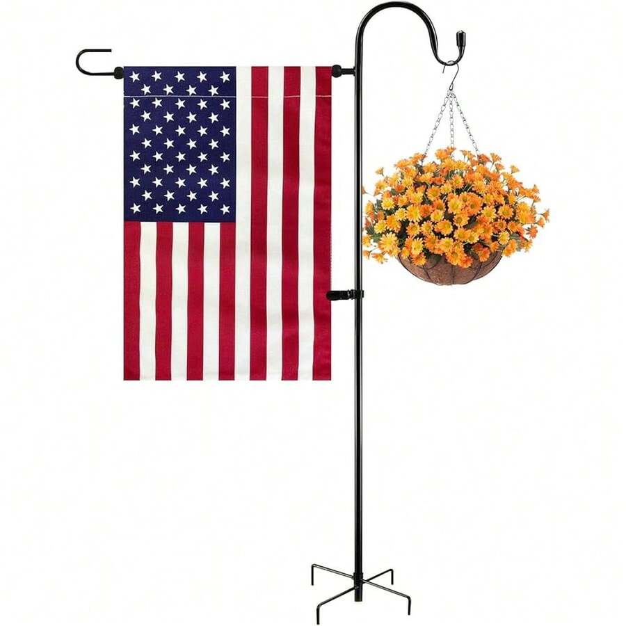 New Garden Flag Stand American Flag Garden Flag Metal Yard Flag Holder Pole Stake All Flag Stands For Garden Flags 12 X 18 - 花園旗架植物掛鉤 - 查看 1
