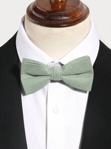 2pcs Men's Fashion Solid Color Mint Green/Khaki/Dark Green Elastic Y-Shaped Suspenders & Bowknot Set, Minimalist Style Suitable For Casual, School, Daily Wear For Going Out Outfit Wedding Party And For Gift Autumn-Winter Accessories Halloween Costume,Suitable For Teens, Youth,Men,Casual, Outdoor, Athletic, Vacation, Graduation Gifts, Birthday, Daily Wear - Multicolor - View 4