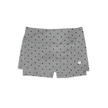 ハイウエストの女性用グレーのショートスカートと、夏の太ったmmの大きなサイズのお腹をカバーし、スリムな水玉模様のキュロットAラインヨガヒップスカート - ダークグレー - チェックする 5
