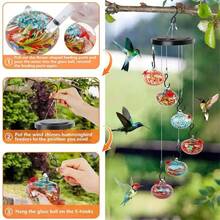 Charming Wind Chimes Hummingbird Feeders Window Bird Feeders For Outside Feeders - Blue - View 7