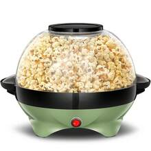Yabano Máquina de palomitas, Máquina de palomitas de 6 cuartos de galón, plato antiadherente, agitador eléctrico con tecnología de calentamiento rápido, mangos de toque frío - Tipo de Enchufe A USA (110-127V) - Ver 11