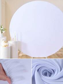 1 Stück 180/200/220cm weißer runder Hochzeitsbogen Abdeckung, geeignet für runde Bogenkonstruktionen, perfekter Hintergrund für Dekorationen bei Geburtstagen, romantischen Hochzeiten, Babyparties, Geschlechteroffenbarungen, Themenpartys und Jahrestagen (ohne Bogenhalterungen)