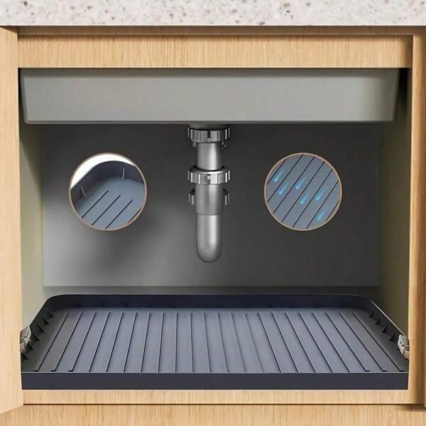 High-Quality PP Sink Mat For Easy Cleaning - Waterproof Drip Tray Liner For Kitchen And Bathroom Cabinets For Durable Storage Options
