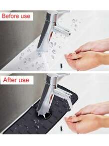 1pc Silicone Drain Mat, Kitchen & Bathroom Faucet Anti-Splash Sink Drain Mat