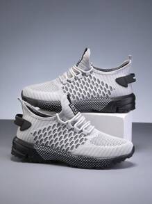 Spring/Autumn Men Sports Shoes Lace-Up Breathable Mesh Sneakers