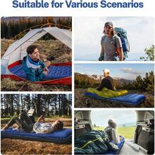 OGERY Sleeping Pad For Camping, 6" Extra-Thick Reinforced Camping Sleeping Pad With Pillows &Amp; Built-In Foot Pump, Ultralight Self Inflating Air Mattress Mat For Tent Hiking Essentials Gear - Blue - View 7