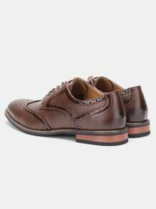 Zapatos de negocios casuales para hombre, zapatos formales de vestir estilo caballero británico, zapatos Derby Brogue de moda para fiestas y bodas