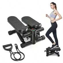 Mini stepper compacto para uso doméstico: entrenamiento cardiovascular eficaz para piernas, glúteos y resistencia con resistencia ajustable y pantalla de entrenamiento digital