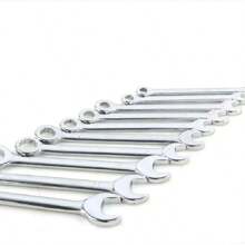 10pcs Mini Wrench Set, Metric & SAE Spark Plug Wrench Set, Open-End & Box-End Wrench Set, Small Wrench Set, Combo Wrench Set With Storage Bag, 4mm-11mm & 5/32"-7/16"