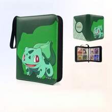 pokemon دفتر ملفات بوكيمون ذو 4 جيوب، حامل بطاقات سعة 400 جيب مع 50 صفحة، ألبوم سحاب لجامع البطاقات