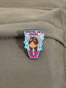 Insignia de rana ángel de "mejor amigo", diseño de rana con alas voladoras y ojos llorosos, es asqueroso... Regalo humorístico para mejores amigas y amantes de los anfibios
