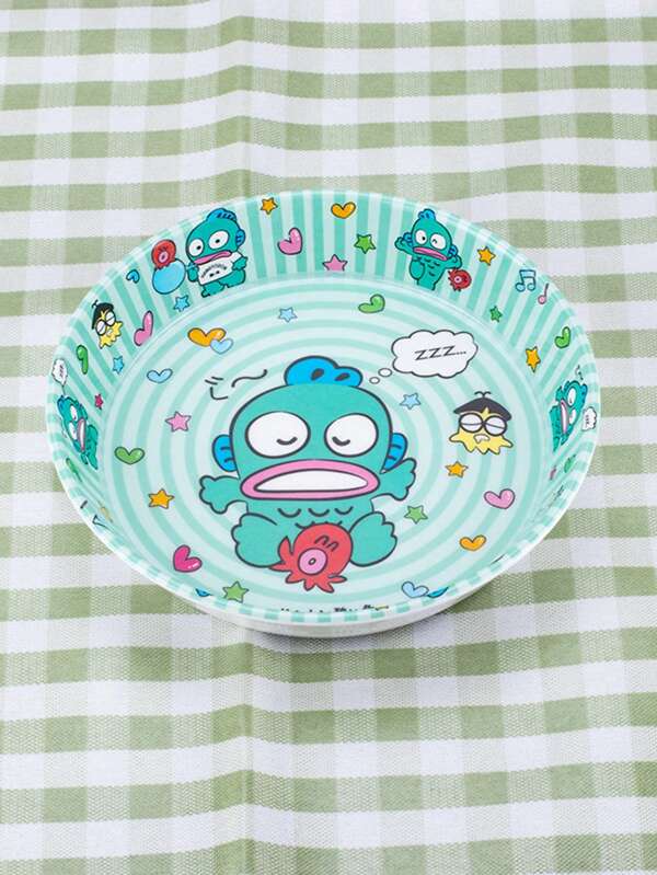 Sanrio 1 Pieza Plato cuadrado Sanrio HelloKT lindo y creativo de dibujos animados para frutas, aperitivos o comidas pequeñas, plato de hueso