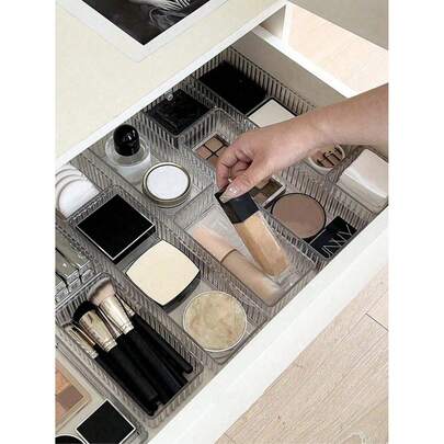 Bộ 1 hộp (7 món/5 món/4 món/1 món) đựng đồ trang điểm bằng acrylic và PET, nhiều kích cỡ để lựa chọn, phù hợp cho bàn trang điểm và tủ quần áo, lý tưởng để cất giữ mỹ phẩm và các sản phẩm chăm sóc da.