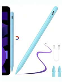 Un lápiz stylus capacitivo universal apto para teléfonos inteligentes y tabletas, con 3 puntas de repuesto adicionales para agujas táctiles activas, control de toque preciso, escritura suave, compatible con Android, Apple iPad, compatible con HarmonyOS y ciertos dispositivos Windows (no aplicable a plumas táctiles resistivas o electromagnéticas) hasta la 3ª generación, iPad Mini 6ta/5ta generación