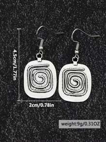 1 par de pendientes colgantes de estilo vintage único para mujeres