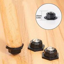 Juego de 4 piezas/8 piezas de ruedas giratorias para muebles de alta capacidad de carga, rotación de 360°, acero inoxidable, con almohadilla autoadhesiva, ruedas de rodamiento suave, fácil de mover, para ruedas de muebles, ruedas giratorias, sin taladro, alta resistencia, sin ruido, ruedas para muebles