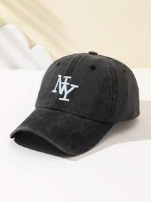 1pc Women's Overlapping NY Letter Embroidered Soft Top Baseball Cap, Fashionable & Personalized, Adjustable Fit, Suitable For Outdoor Sports, Travel, Camping, Gatherings, Vacation,Beach,Holiday - A - View 2