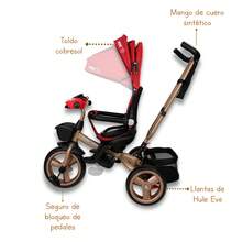 Triciclo Premium Con Empuje, Capitonado Y Sonido Noni Is-x1 - Rojo - Ver 2