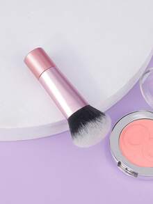 1 pièce Pinceau de maquillage, poudre, blush, pinceau à poudre pour ongles, outil de maquillage de beauté portable à manche court. Pinceau de fond de teint, pinceau correcteur, pinceau blush, pinceau contour, pinceau blush, pinceau bronzer, pinceau poudre, pinceau fond de teint, pinceau blush, cadeaux - Rose bonbon - Voir 5
