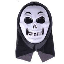5 piezas Máscara de mascarada clásica, accesorios de broma de cara completa de color blanco puro, personaje de Halloween, props de fotografía de Set de roles, suministros divertidos para fiesta LARP, accesorio de actuación en el escenario, máscara, utilería, mascarilla divertida, disfraz, fantasma, masca aterradora