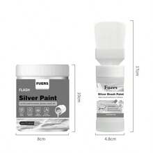Gold Foil & Silver Foil Paint, 180g/300g Various Specifications, Water-Based , Suitable For Indoor And Outdoor, Metal, Wood Surfaces, Containing & Silver Powder