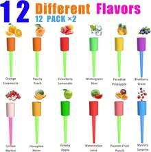 Tips, (Candy Tips), Glow In Dark Jolly Tips, Individually Wrapped Lollipop Accessories, Delicious Flavors (12) - 什錦-24 - 查看 3