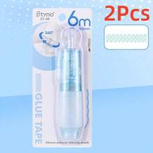 1pc High Viscosity Rotating Press Polka Dot Glue Stick, Double-Sided Tape For Scrapbooks, Crafts, School/Office Supplies