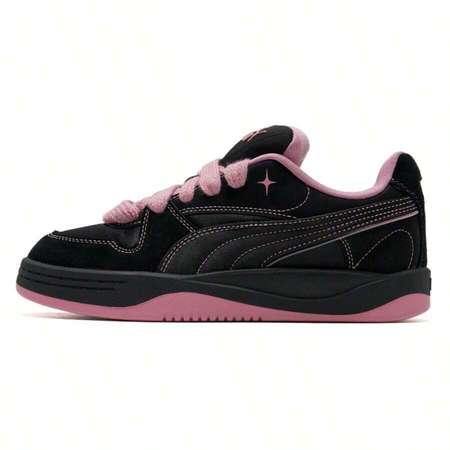 Puma 女鞋板鞋Park Luna Satin Princess輕便舒適運動休閒鞋402514-02 - 黑色-新婚粉 - 查看 1