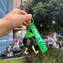 1 Pieza Llavero de palo de madera Tung Tung Sahur, hecho de material PVC de alta calidad, es muy adecuado para llaveros de hogar, regalos de Navidad, San Valentín, parejas, cónyuges, colegas, útiles escolares, vuelta al cole