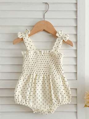 Baby Girls' Ditsy Floral Sleeveless Romper With Bib
