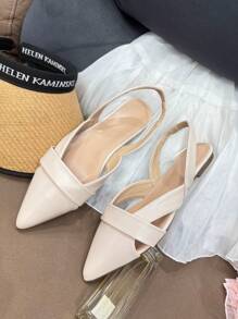 Simple Flat Toe Ring Hollow Out Breathable Pointed Toe Sandals, Elegant And Versatile For Teenagers, Suitable For Various Occasions