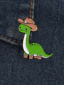 1 peça broche de esmalte fofo de dinossauro com desenho de animal broche de metal com lapela crachá acessórios para mochila joias presente