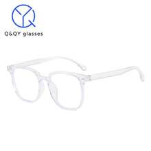 3pcs Square Large Frame Unisex Casual College Style Flat Glasses, Face Flattering - đen/trắng/xám - Xem 10