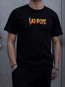 Playera Anti Social Sad Dorado LL Club Unisex Oversize - Negro - Ver 3