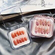 5pcs/10pcs Creative Acrylic Nail Art Display Storage Box, Transparent Dust-Proof Packaging For Nail Polish Samples, Jewelry And Small Card Organizer
