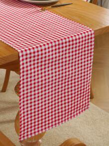 1 Peça Trilho de Mesa Xadrez Vermelho de Natal, Xadrez Vermelho e Branco Clássico, Adequado para Mesa de Jantar, Armários, Prateleiras, Capa Protetora, para Festas, Comemorações, Casamentos, Ano Novo, Decorações de Natal e Ação de Graças