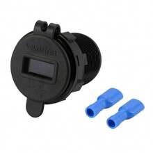 12V Dual USB Car Cigarette Lighter Charger Socket LED Digital Voltmeter Aluminum - 1 - View 6