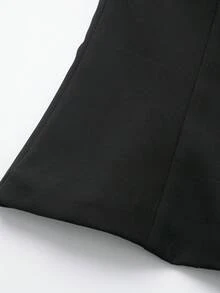 蝴蝶结装饰纯色圆领休闲无袖衬衫，夏季