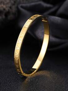 Camhanno 1 pieza Brazalete minimalista retro de acero inoxidable adecuado para uso diario de mujeres/regalo perfecto para el Día de San Valentín y Navidad para amigos