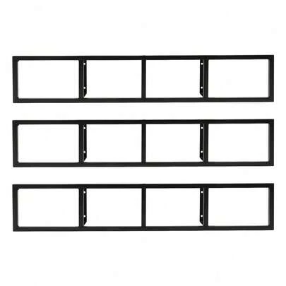 Rainaut 3Pcs 34 Inch Media Storage Rack, CD DVD Organizer Metal Shelf 34.2*6.2*3 Inch The Best Gift/Present For Family&Friends Happy Christmas