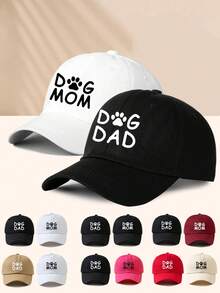 2 件女式印花“妈妈爸爸”可调节棒球帽，户外防晒休闲帽，适合春秋旅行海滩，男女通用青年 Y2K 风格太阳帽