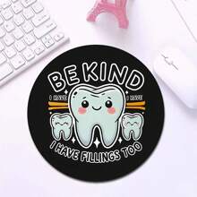 Mouse Pad Redondo com Base de Borracha Antiderrapante, Mouse Pad Engraçado Adequado para Computador Sem Fio, Laptop de Escritório, Decoração de Escritório Doméstico, Presente de Suprimentos de Escritório Fofos para Mulheres e Meninas