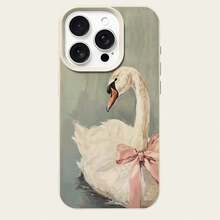 1 Ốp lưng điện thoại TPU họa tiết thiên nga trắng sơn dầu thanh lịch tương thích với Apple/Điện thoại - trắng - Xem 5