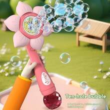 2025-1pc Sunflower Bubble Machine, Children's Fully Automatic Handheld Charging Bubble Gun, Toy Bubble Stick , School Gifts, Gifts - Multicolor - View 5