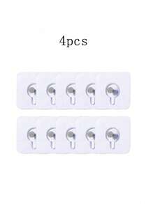 20pcs/4pcs/1pc Clear Wall Hooks, For Frames, Seamless Wall Hangings Hooks, Suitable For Photo Albums And Paintings, Applicable To Concrete/Tile/Wood/Metal Walls