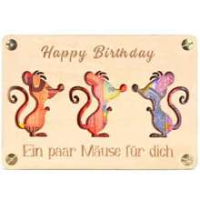 1/2 pièces Porte-monnaie et porte-cartes en bois fait main avec design de souris de dessin animé classique, convient comme cadeau d'anniversaire pour adultes, souvenir en bois unique, pour la célébration de la rentrée scolaire.