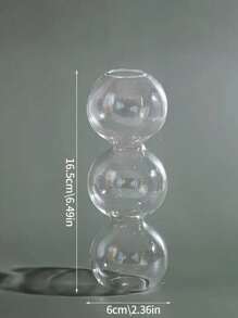 1 Stück Glas Blasen Hydroponik Vase, einzigartiger kugelförmiger Glas Blumenvase, kreative niedliche Einzelknospen Flasche, geeignet für Heimdekoration, Hochzeitstisch Mittelstücke