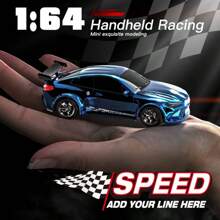 WLtoys Giocattolo da esterni, auto da drift radiocomandato 1:64 KF20, auto da corsa ad alta velocità con quattro ruote, auto radiocomandata in miniatura da scrivania 2.4G, auto da competizione RC elettrica in scala reale, giocattoli per auto RC per ragazzi e bambini, regali