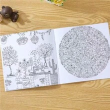 1pc English Version Secret Garden Coloring Book For Adults, Stress Relief Hand Drawing Painting Book, Student Graffiti Drawing Book