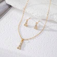 3 Stücke Damen Gold Halskette, Ohrringe Schmuckset, für den täglichen Gebrauch